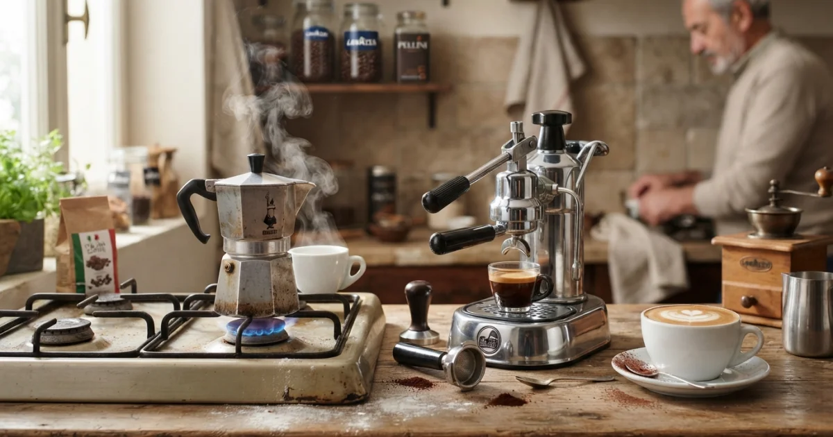 Café italiano: espresso, moka e cappuccino sem confusão