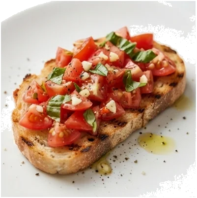 Passo a passo para a bruschetta clássica de tomate no forno caseiro