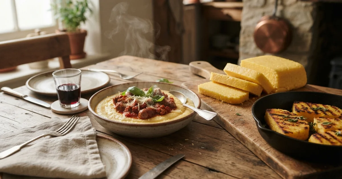 Polenta italiana: cremosa, firme ou grelhada na mesa brasileira