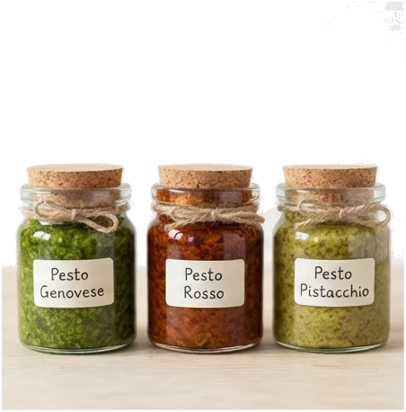 Principais variações regionais do pesto