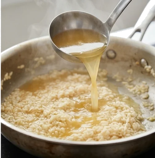 Tabela prática das etapas do preparo do risoto